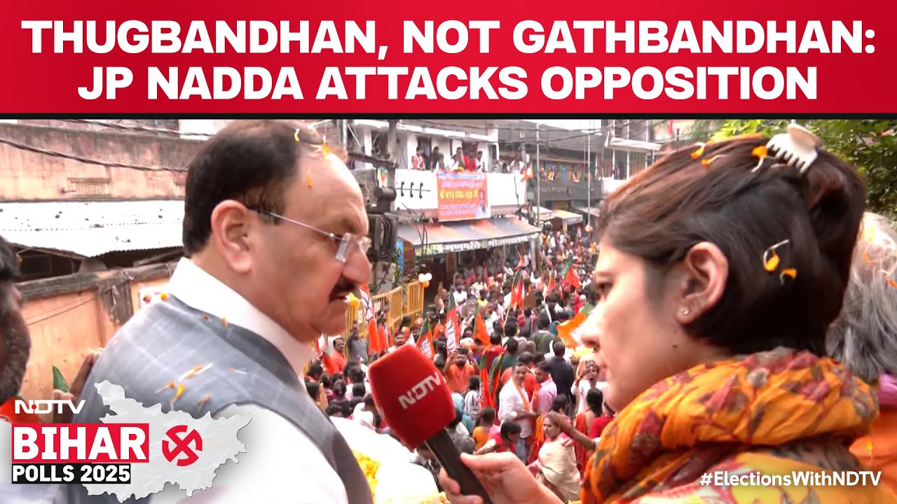 Bihar Polls 2025 | Thugbandhan, Not Gathbandhan: JP Nadda To NDTV As Bihar Phase 1 Campaign Ends
