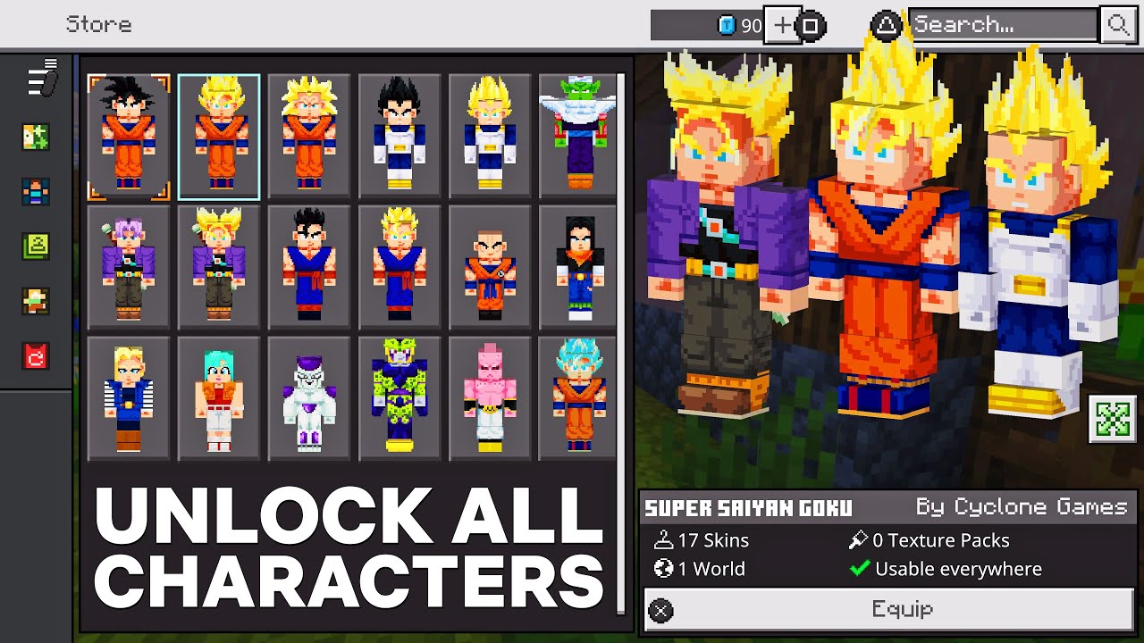 How To Unlock ALL DBZ x Minecraft DLC Characters! - Dragon Ball Z x Minecraft (Full Gameplay)