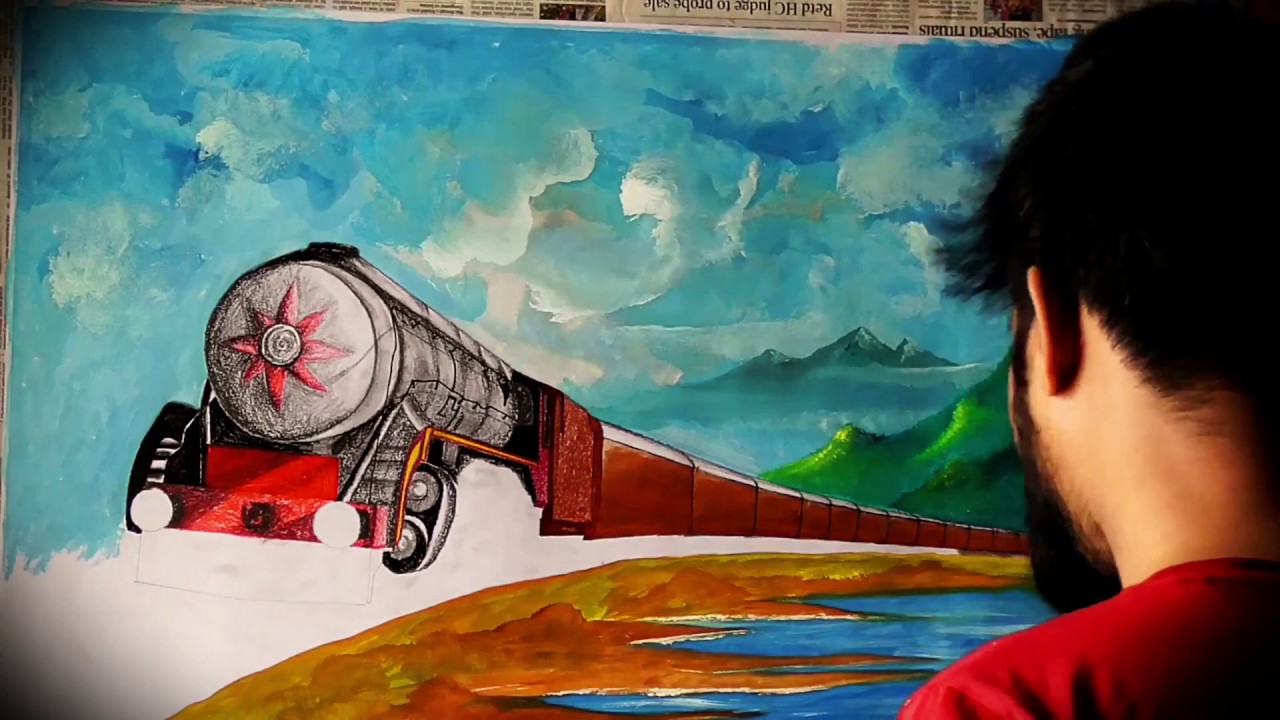 Kalka Mail during 1960s with WP locomotive. Painting the big picture