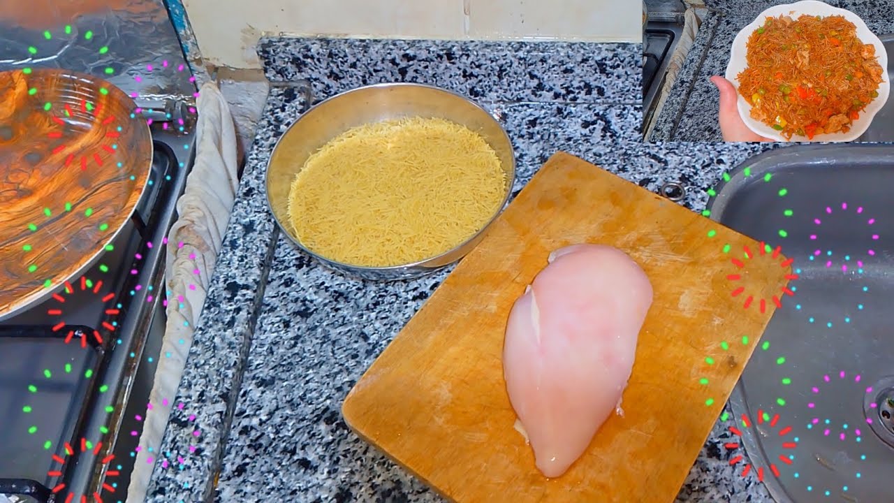 شوية شعريه وربع فرخه وتعالي نعمل أحلي طبق من عزومات رمضان وعلى قد الايد 👌