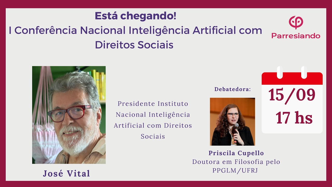 I Conferência Nacional Inteligência Artificial com Direitos Sociais está chegando