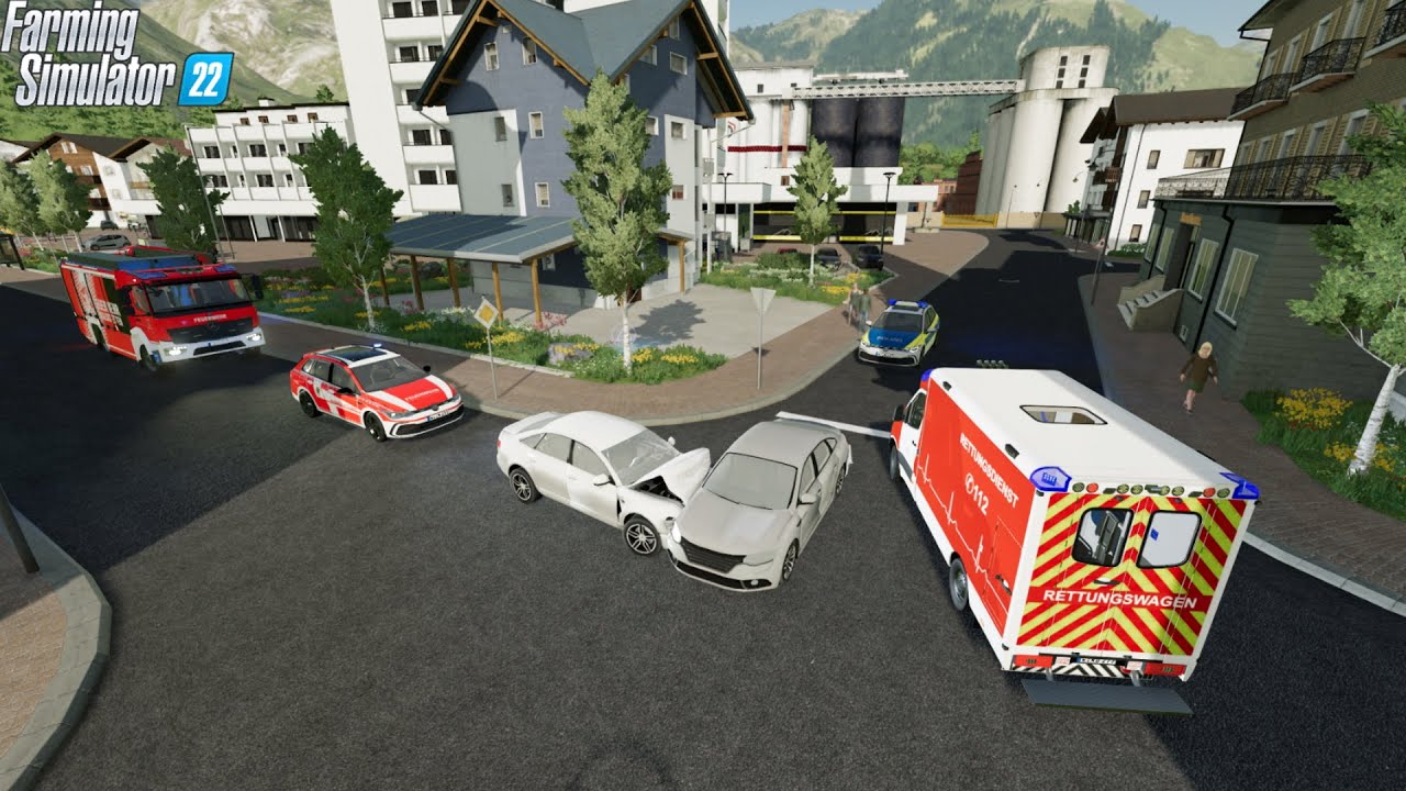 LS22 - Verkehrsunfall am frühen Sonntagmorgen. Einsatz für die Feuerwehr V4