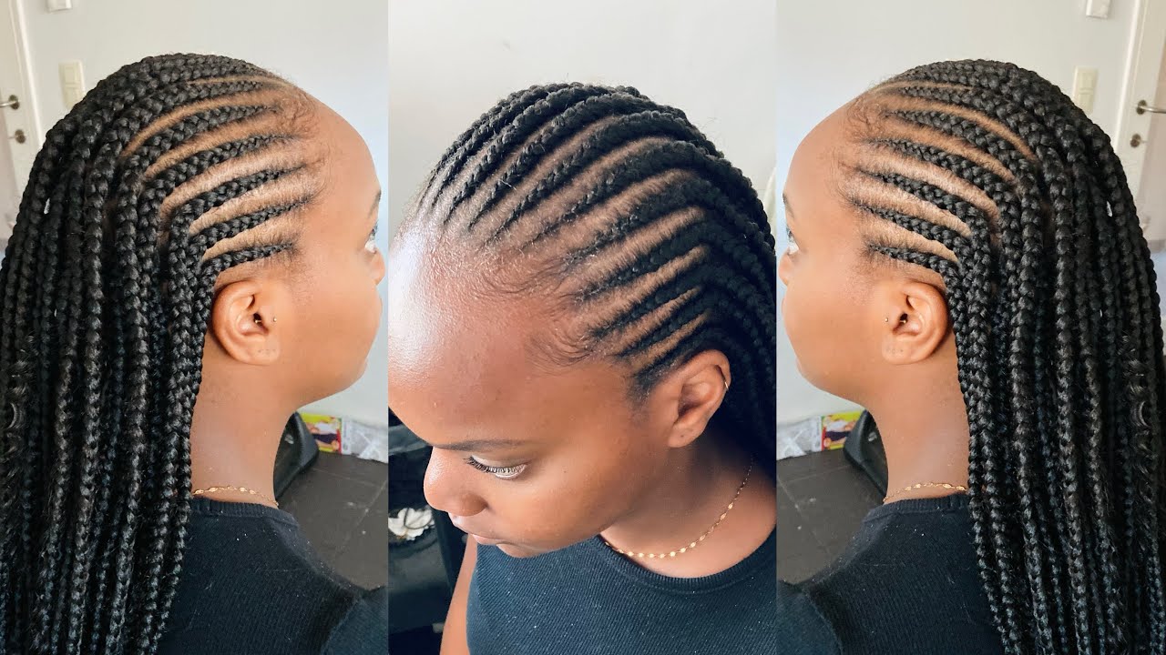 CORNROW TUTORIAL | Step-by-step for beginners | half up half Down Boho Braids