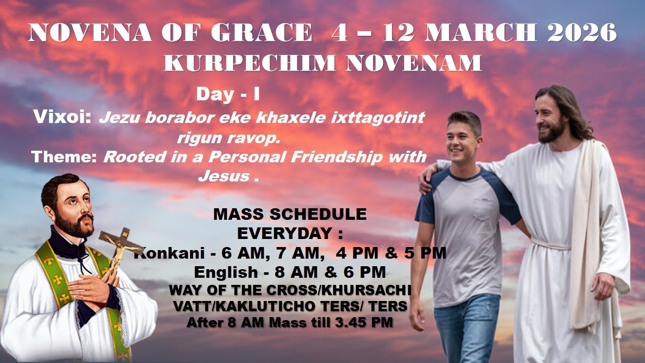 7 AM Konkani Mass | Dis 1 - Kurpechim Novenam | Basilica of Bom Jesus | 4 March 2026