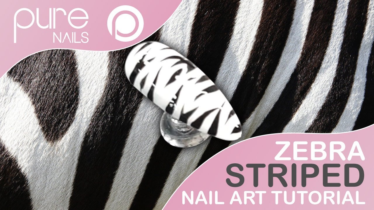 Quick and Easy Zebra Print Nail Art by Tina Jane from Pure Nails