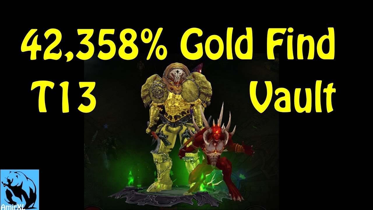 42,358% Gold find gear T13 Vault! Season 10 (Updated: Didn't know gold cap was 300%)