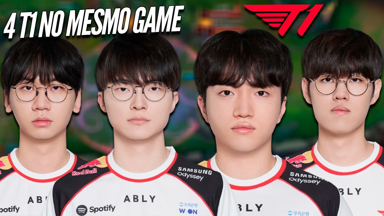QUANDO 4 PLAYERS da T1 JOGAM na MESMA PARTIDA - FAKER, KERIA, ONER e DORAN