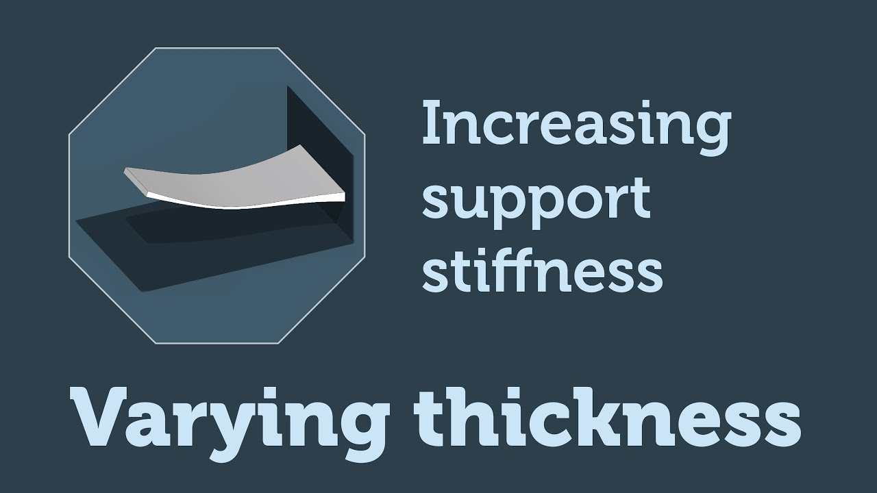 Flexures with varying cross-section to increase support stiffness