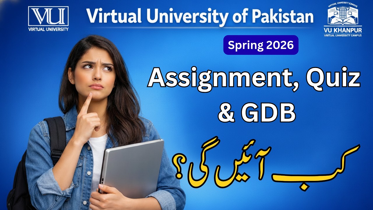 Assignments, Quiz & GDB kab ayen gi? Spring 2026 Semester | Virtual University | @VUkhanpur