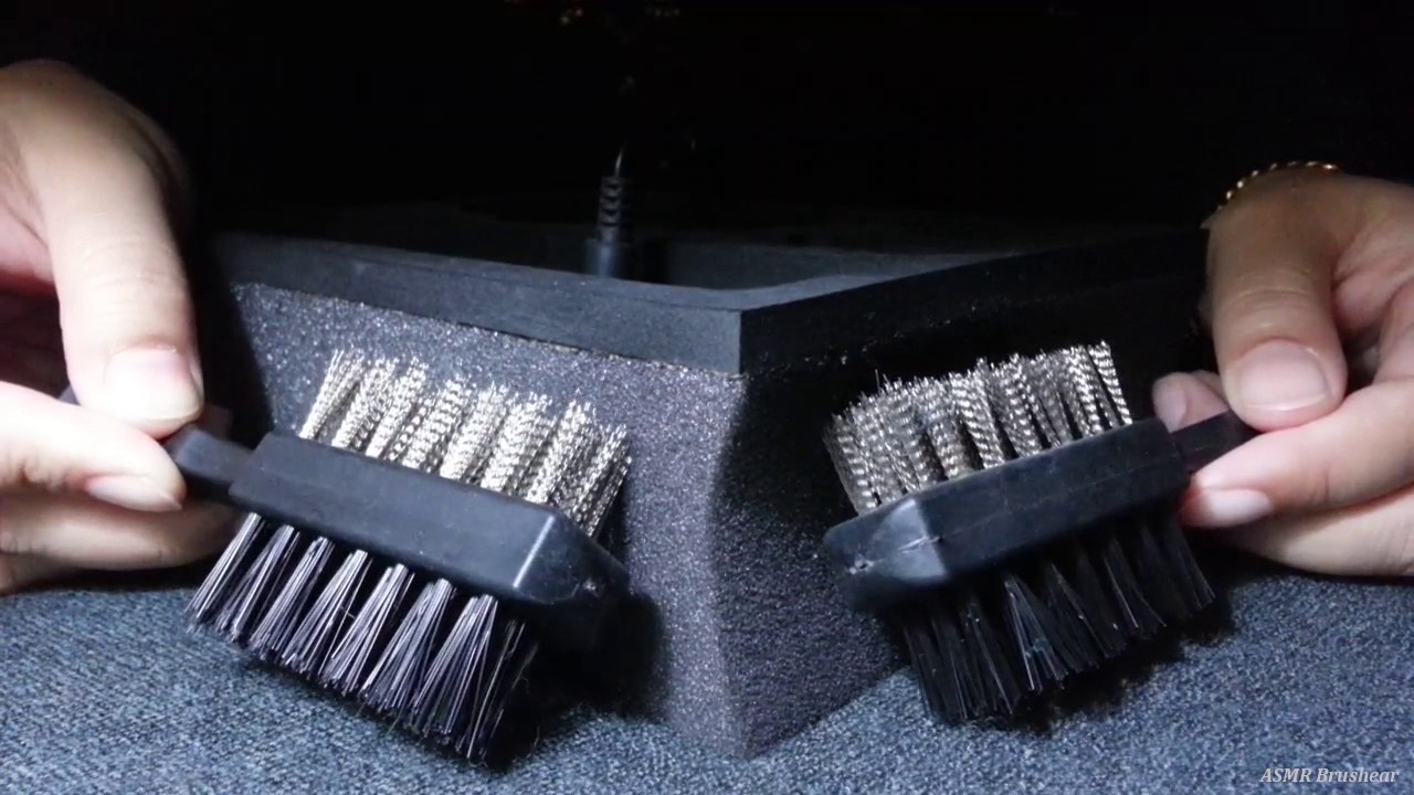 ASMR INTENSE! Hard Wire Bristle Brush - Mic Brushing