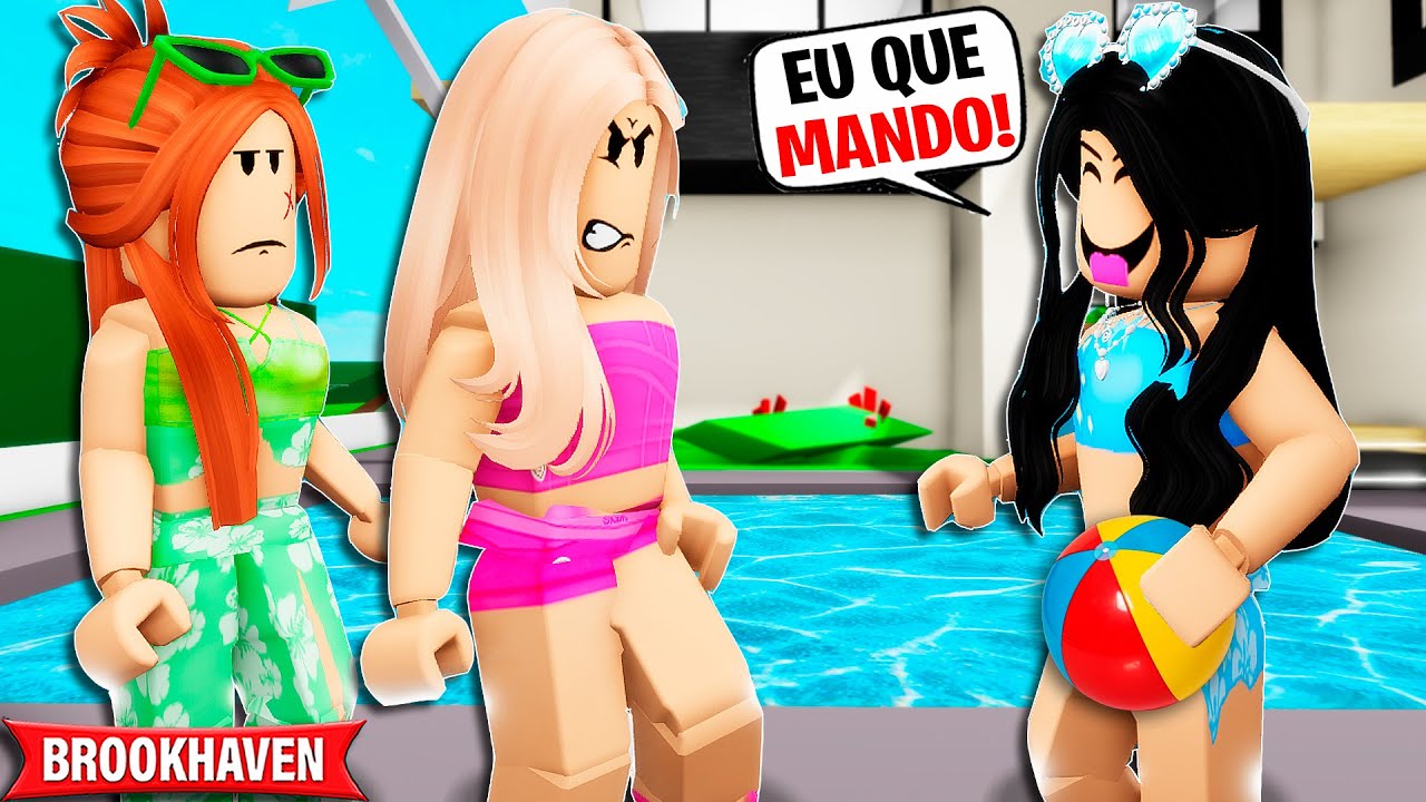 MINHA PRIMA FOLGADA QUER MANDAR NA MINHA PISCINA | Historinhas Brookhaven Rp Bibi e Lud