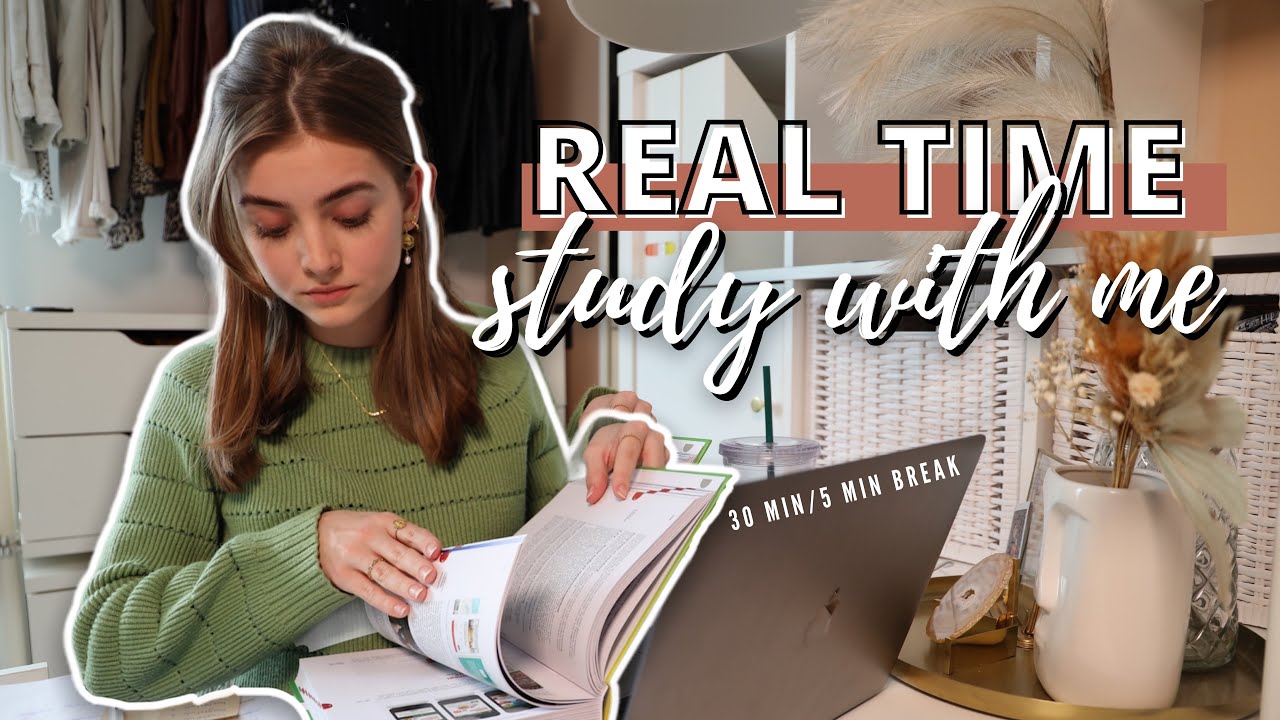 Real Time STUDY with ME (30 minuten + 5 minuten pauze) | R O S A L I E