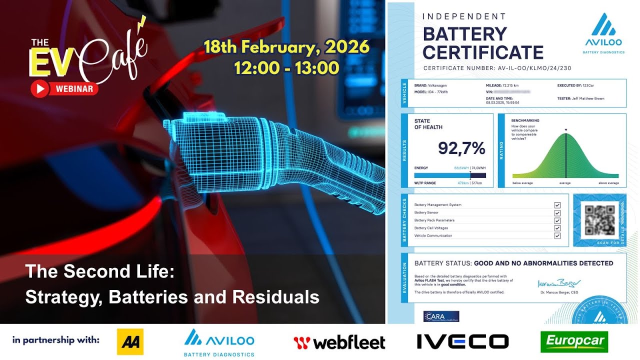 The EV Café Webinar - 18 February 2026 - The Second Life: Strategy, Batteries and Residuals