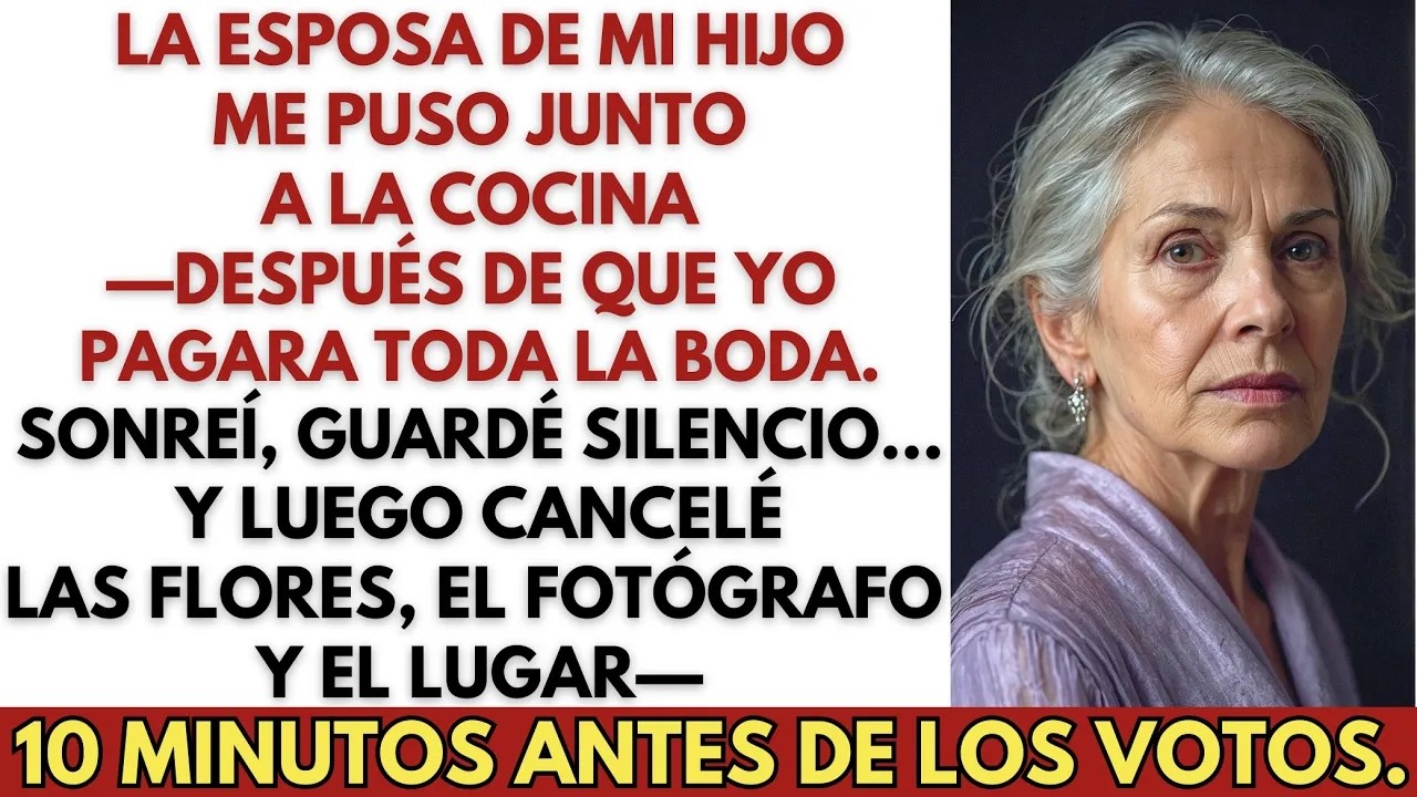 Mi nuera me sentó junto a la cocina en su boda—y retiré en silencio todo lo que había pag