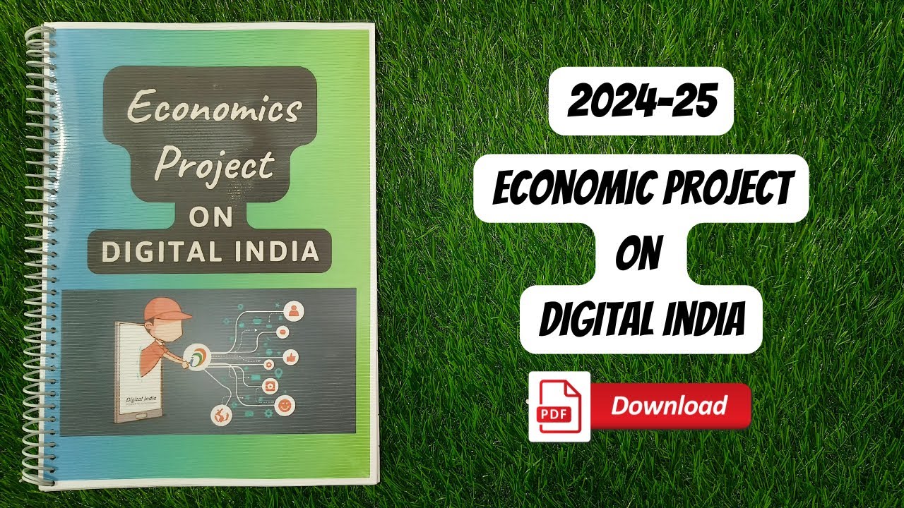 Class 12 Economics Project  File || Digital India || Economics Project Class 12 || With PDF File