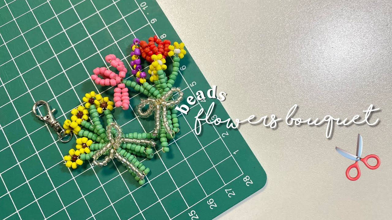 studio vlog ( beads flowers bouquet )