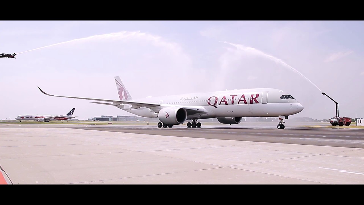 Powitanie Airbusa A350 na Lotnisku Chopina.