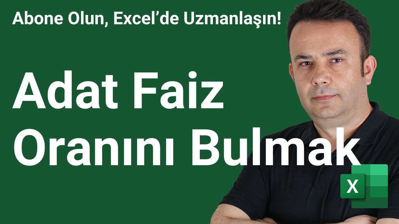 Adat Hesabı yaparken Faiz Oranı Bulmak