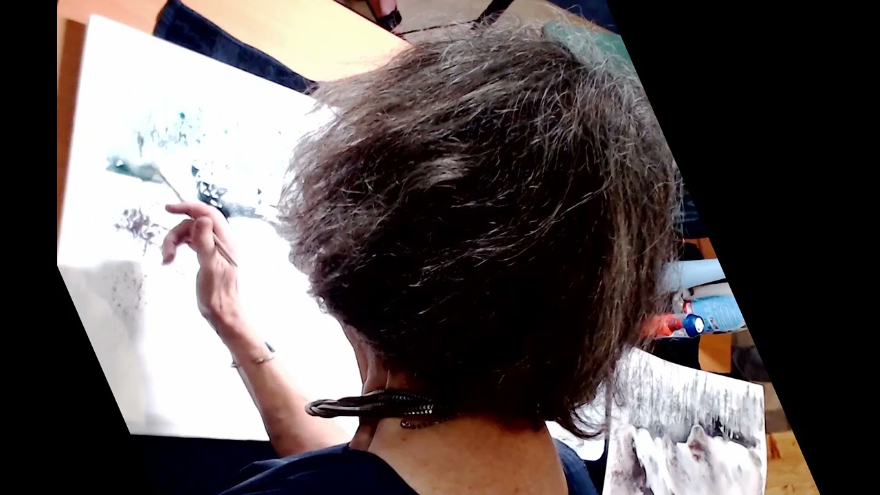 Démonstration d'aquarelle par Reine-Marie Pinchon