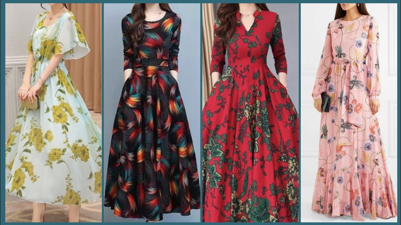 Chiffon Skater Dress Designing | Easy & Elegant Look