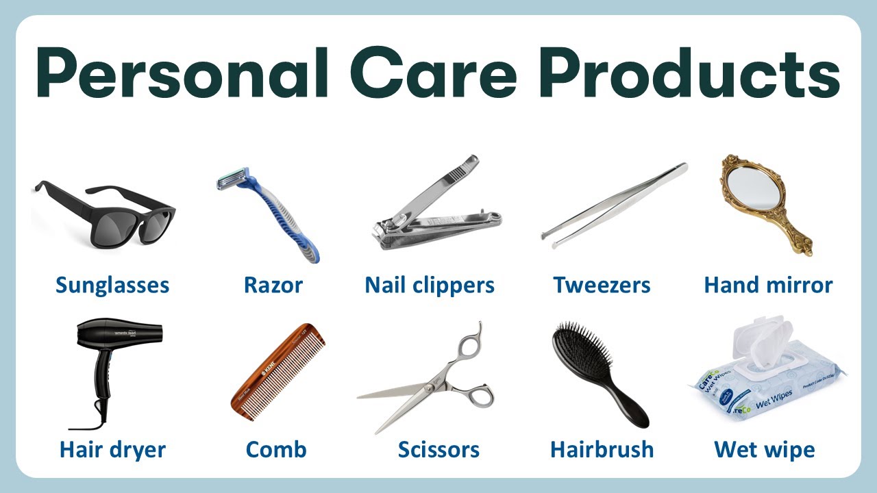 Personal Care Products in English | List of Personal Care Objects with Pronunciations and Pictures