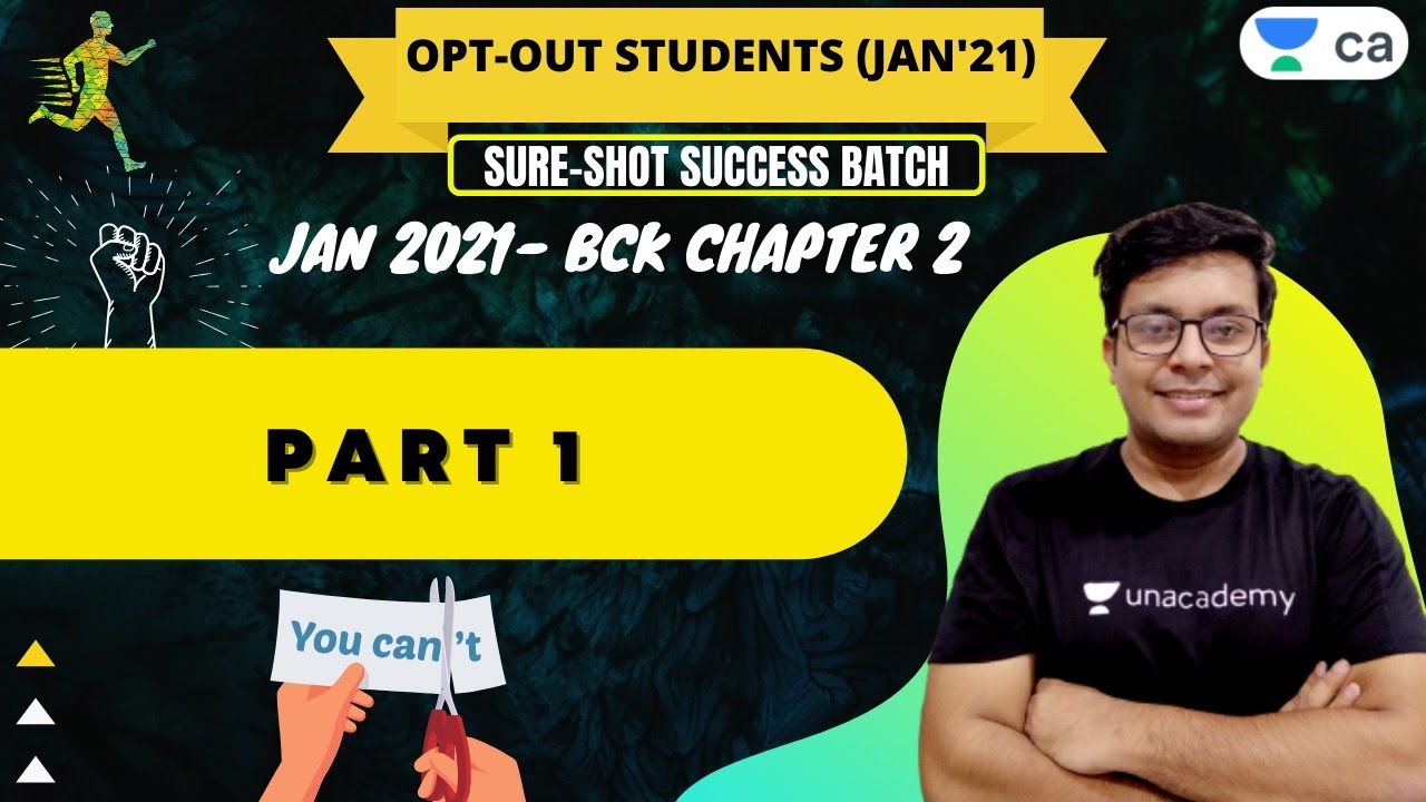 Jan 2021- BCK Chapter 2 | Part 1 |  CA Foundation | Mohnish Vora