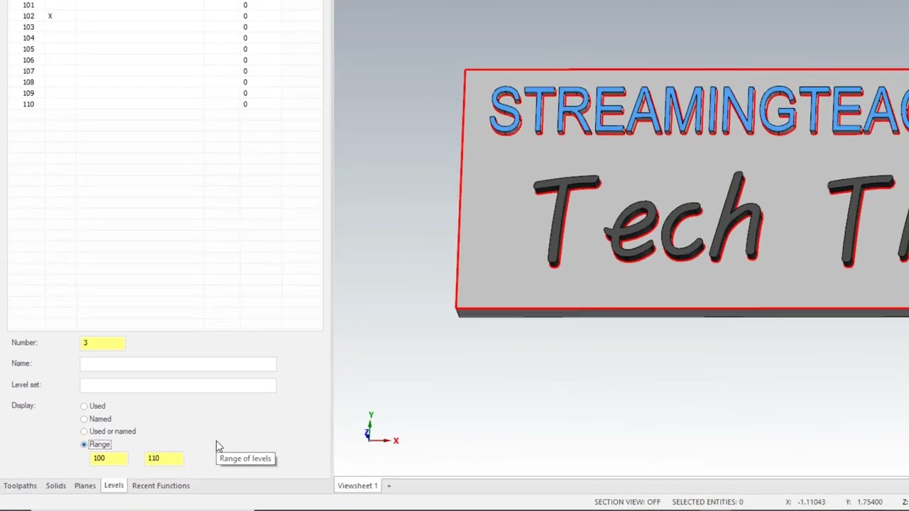Display Levels Settings in Mastercam | Mastercam Levels Manager | Mastercam Tech Tip #mastercam