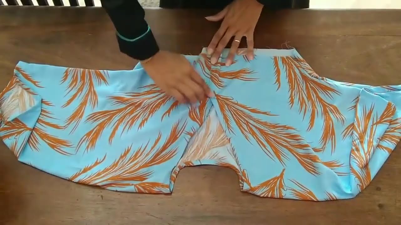 Vestido de manga e tira amarrar na cintura, cortee e costura fácil para Iniciantes. DIY