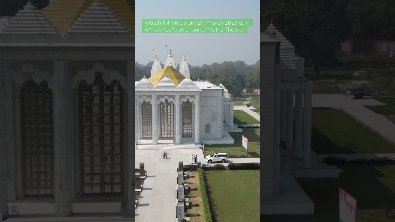 31 feet high granite stone statue of Lord Shantinath, Kunthunath & Arahnath