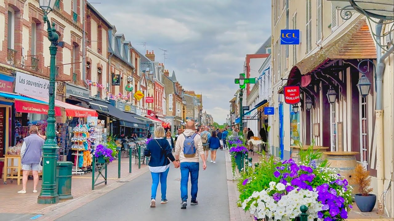 Cabourg France 4K HDR - Town Center and Seaside