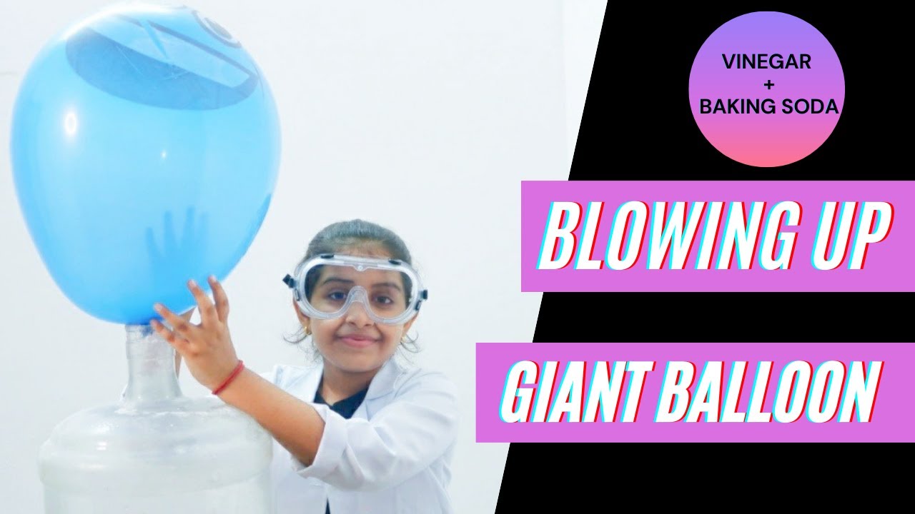 BLOWING UP GIANT BALLOON EXPERIMENT FOR KIDS | Baking Soda and Vinegar