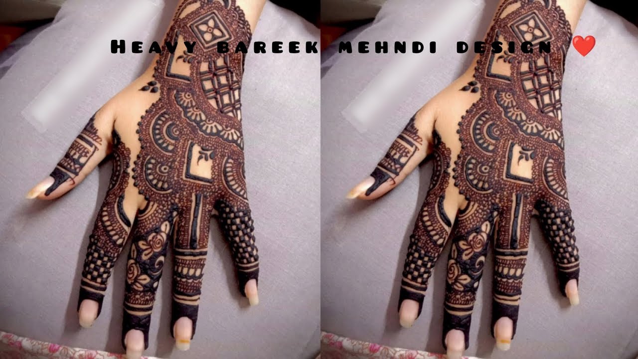 Heavy bareek mehndi design// Mehndi tutorial// Mehndi design for back hand