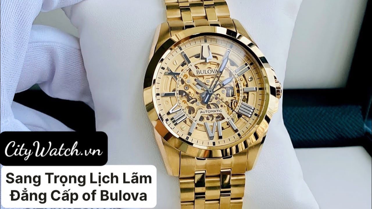 [8tr5] Bulova Skeleton Automatic 97A162 | Liên hệ: 0938777234 (zalo) | CITY WATCH VN