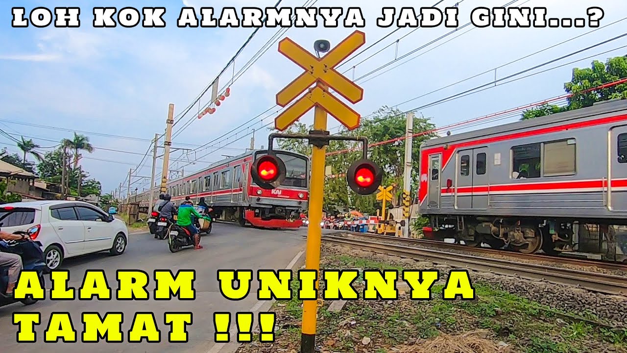 AKHIRNYA TAMAT !! AKHIR ALARM Unik Perlintasan Kereta Api JPL 8C Cengkareng !!