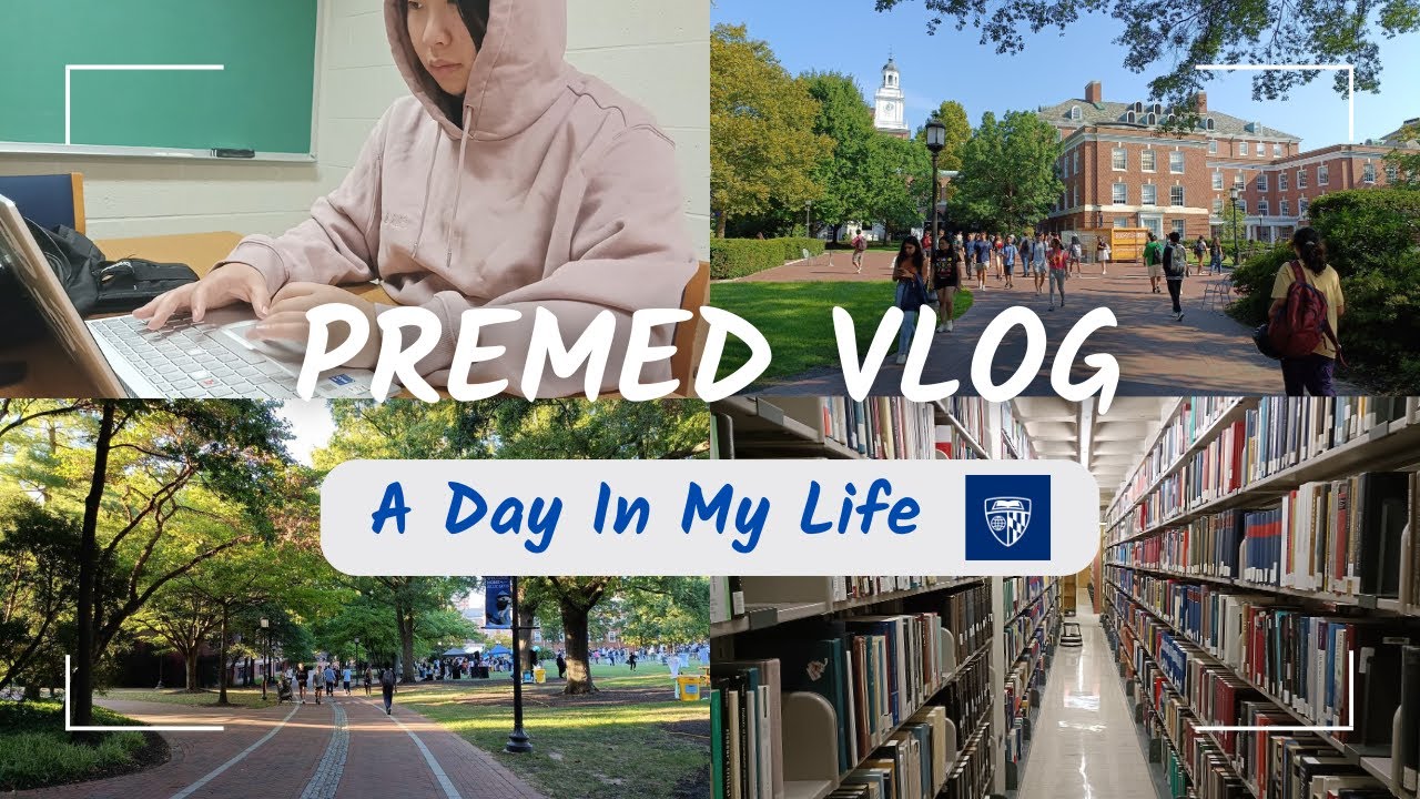 STUDY VLOG | A productive day in my life 📖🩺❤️ premed @ Johns Hopkins