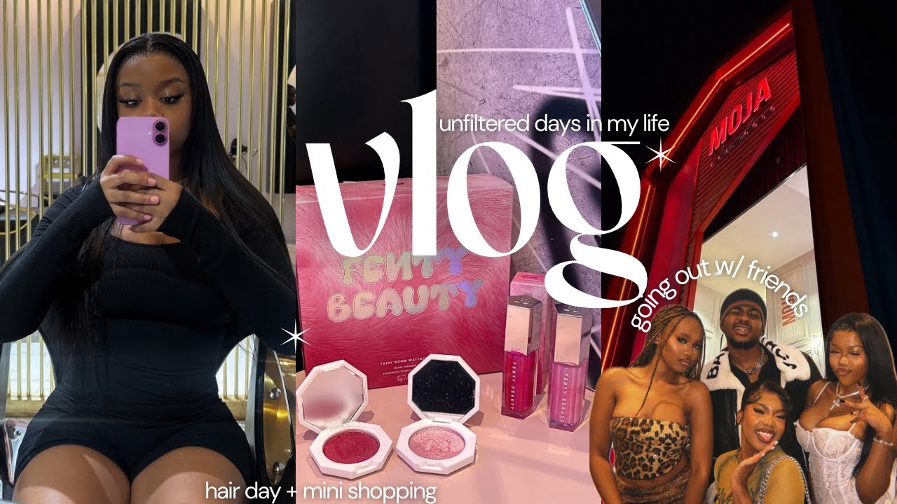 #vlog : UNFILTERED days in my life | hair day + going out with my friends 