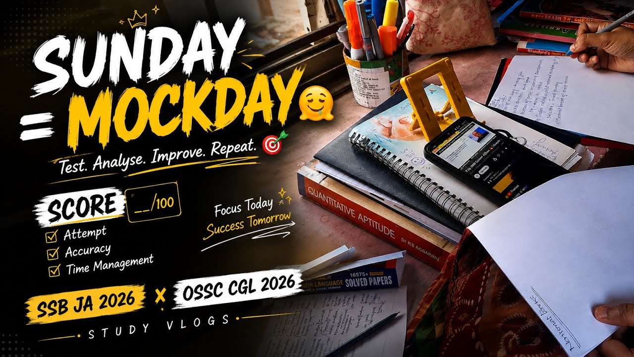 Mock Day 🫠📚 | SSB JA 2026 &times; OSSC CGL 2026 #youtube #ssb #cgl #trending #viral #video #govtjobs #job 