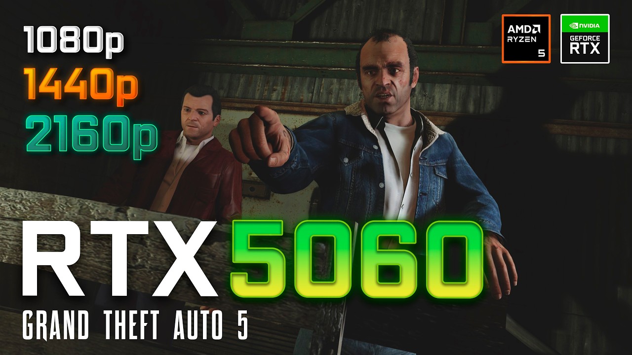 GTA 5 Enhanced : RTX 5060 FPS & Performance in HD vs QHD vs UHD