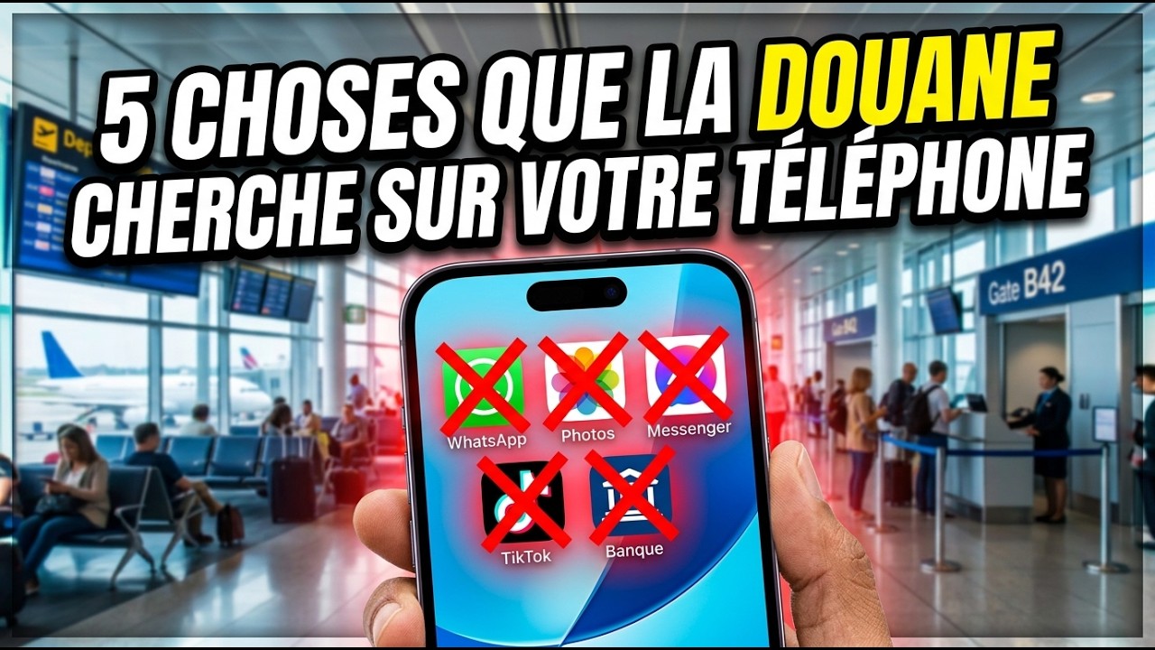 Votre TÉLÉPHONE peut ruiner votre voyage : SUPPRIMEZ ceci ! [Contrôle aux Frontières]