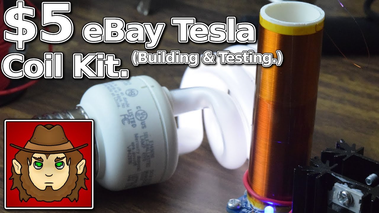 $5 eBay Telsa Coil Kit Build and Test. (Plays Music Without Speakers!!)