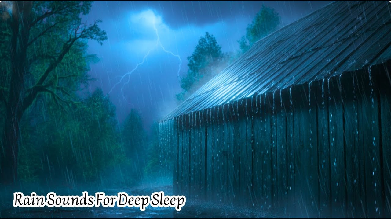 NO ADS Rain Sounds for Sleeping 😴 🌿 |  Heavy Rain and Thunderstorm Sounds, Most Effective Rain ASMR