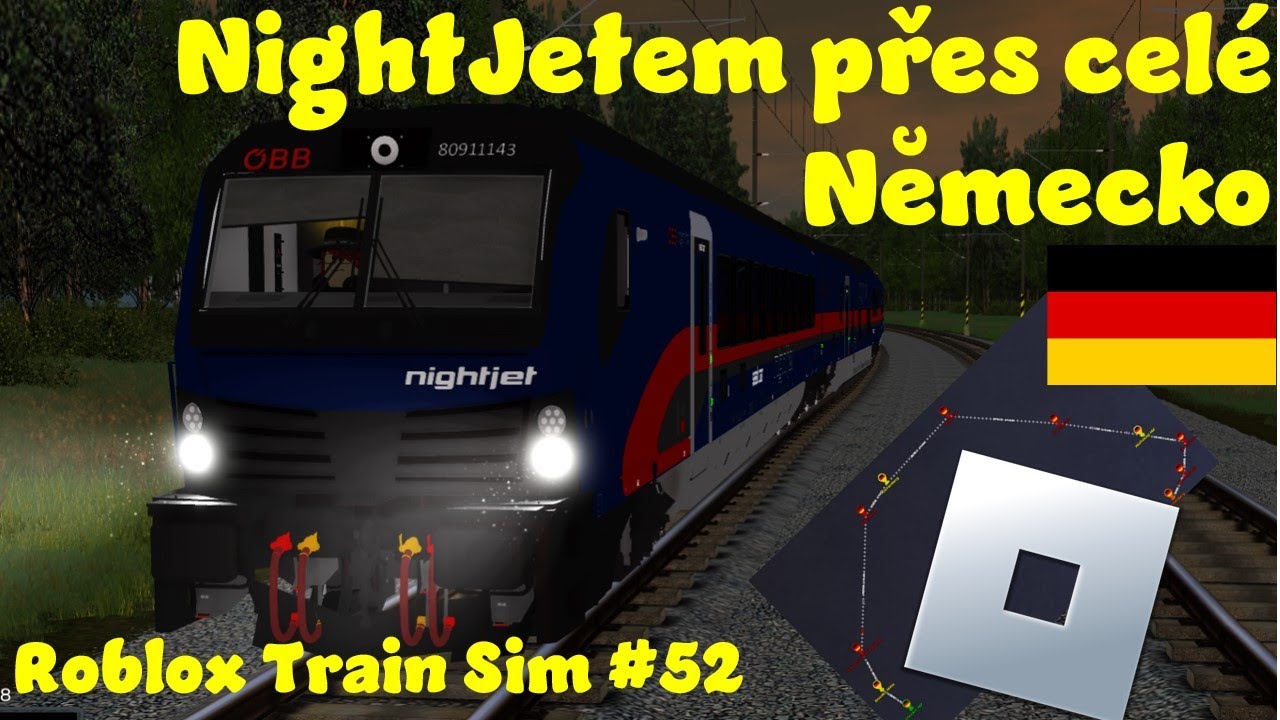 NightJet přes celé nové Německo! | Dost failů a utrpení! | Roblox Train Sim #52