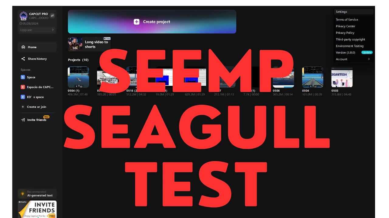 SEEMP seagull test