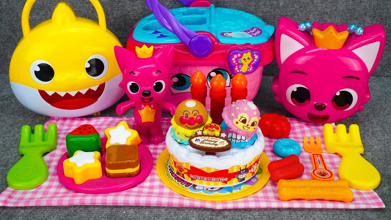 Satisfying Unboxing & Review Miniature Pinkfong Camping Set Toys | ASMR