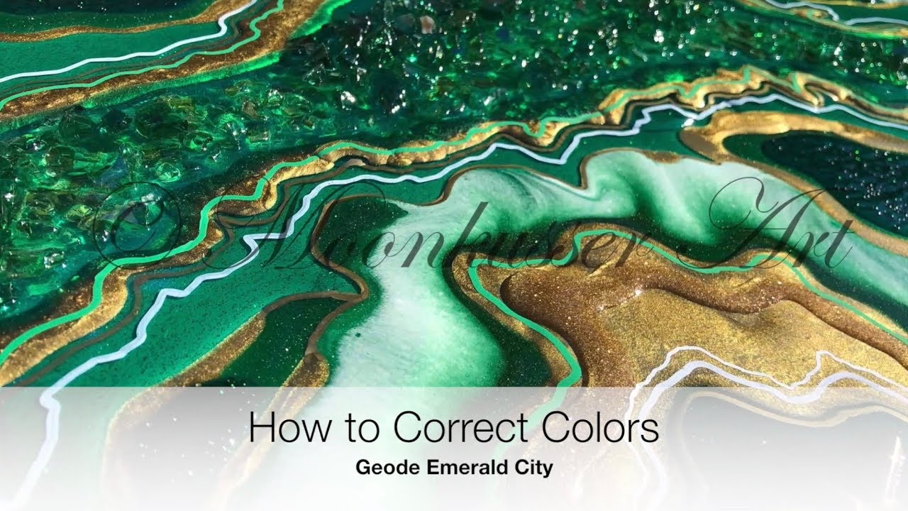 How to Correct Colors on a Resin Geode - Geode Emerald City