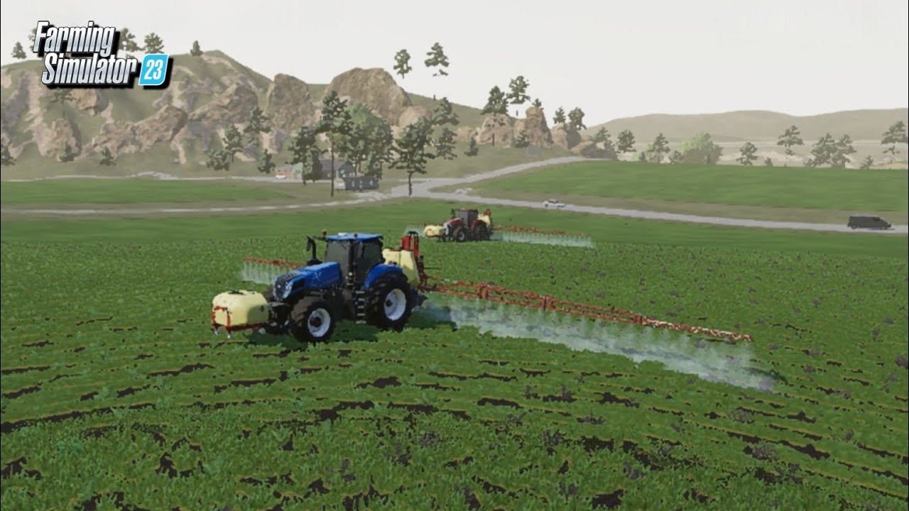 Fumigando & Abonando los Campos. Rendimiento al 100%! FS23 [Map Amberstone] Timelapse Ep#46