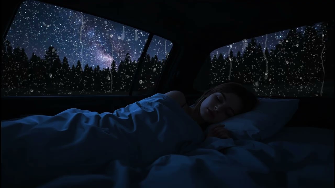 2 Hours Rain Inside Car Sounds for Deep Sleep | Relaxing Rain Ambience for Sleep & Focus