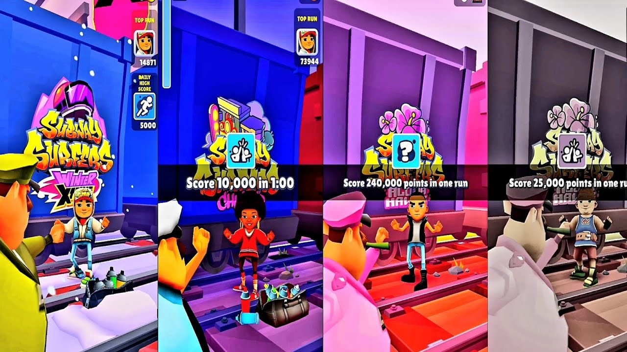 Subway Surfers Winter Xtreme | Aloha Hawaii | Marthon | Mystery Hurdles | Chicago | Tag Time Attack 