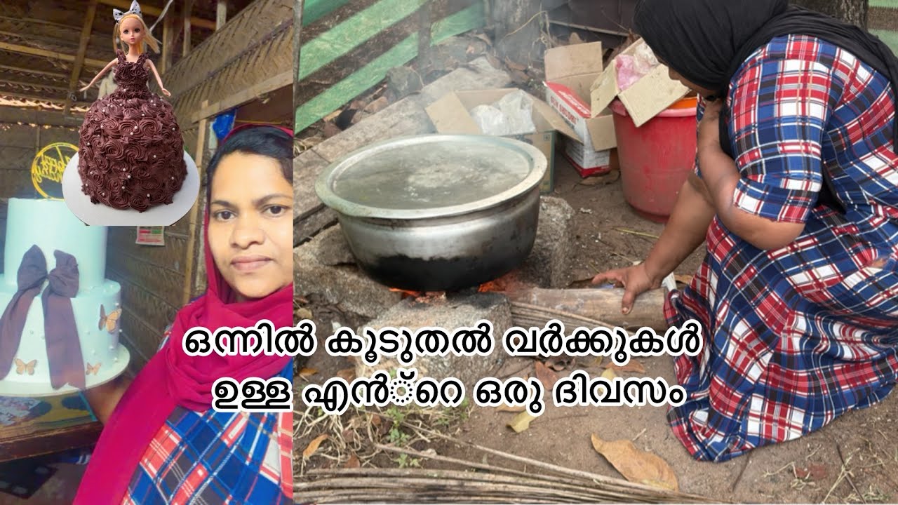 ഒന്നിൽ കൂടുതൽ വർക്കുകൾ ഉള്ള എൻ്റെ ഒരു ദിവസം#cake #minivlog #birthdaycake #mallu #sanabakes