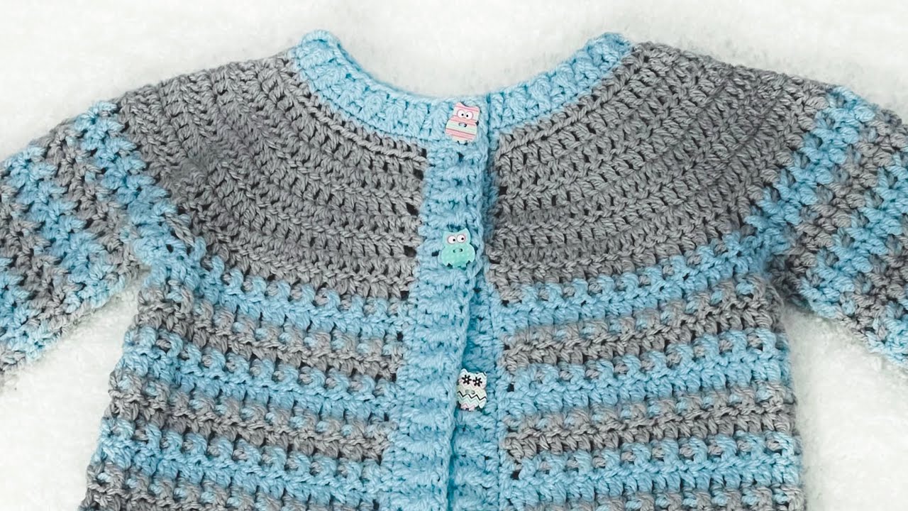 🍁¡NOVEDADES DE OTOÑO! Chaquetita, abrigo, chambrita tejida a crochet paso a paso hasta 10 años FACIL
